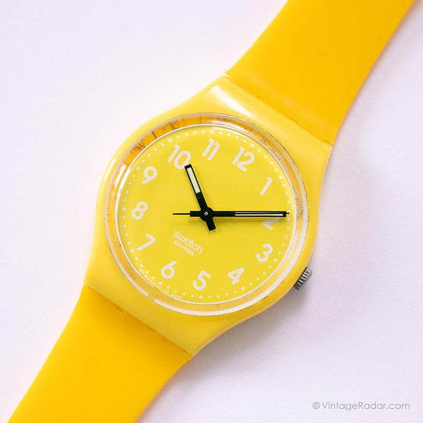 Vintage 2009 Swatch GJ128 Zitronenzeit Uhr | Sammlerstück Swatch Uhr