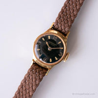 Jahrgang Junghans Uhr Für Frauen mit schwarzem Zifferblatt - deutsche Armbanduhr