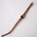Antiguo Junghans reloj para mujeres con dial negro - relojes de pulsera alemanes