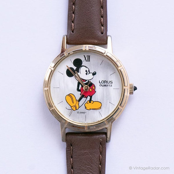 Ancien Mickey Mouse Disney Quartz montre V811-1410 R0 Lorus