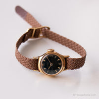 Jahrgang Junghans Uhr Für Frauen mit schwarzem Zifferblatt - deutsche Armbanduhr