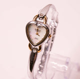 Two-Tone Heart-Shaped Armitron Diamond Now Watch for Women