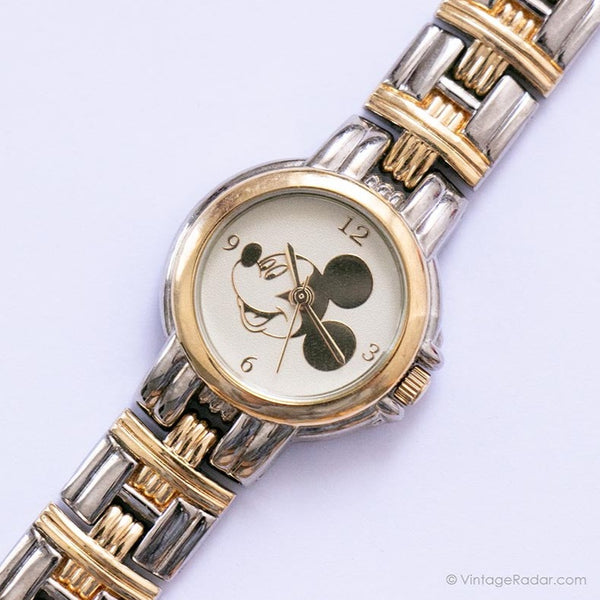 Dos tonos Mickey Mouse Disney reloj | 90S SII Marketing por Seiko reloj