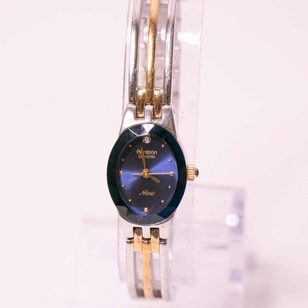Blaues Zifferblatt Armitron Diamant jetzt Uhr für Frauen | Seltene blaue Uhren