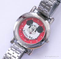 Disney Edizione limitata Mickey Mouse Guarda | Orologio rosso vintage 90