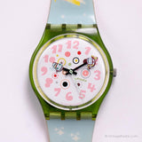 Vintage 1998 Swatch GG176 Casa llena reloj | EXTRAÑO Swatch Caballero reloj