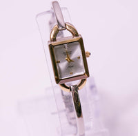 Rettangolare Armitron Diamond ora orologio bicolore per le donne