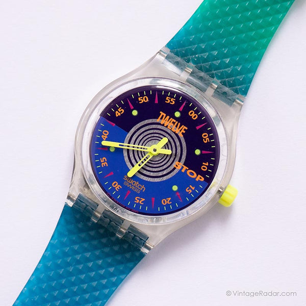 Vintage 1991 Swatch SSK101 OROLOGIO montre | Rares 90 Swatch Arrêt-montre