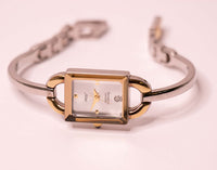Rechteckig Armitron Diamond jetzt zweifarbig Uhr für Frauen