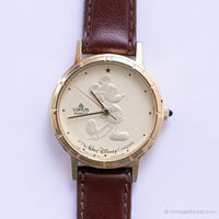 Tono dorado Lorus Mickey Mouse Cuarzo Y481-8710-R Disney reloj Antiguo