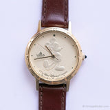 Tono dorado Lorus Mickey Mouse Cuarzo Y481-8710-R Disney reloj Antiguo