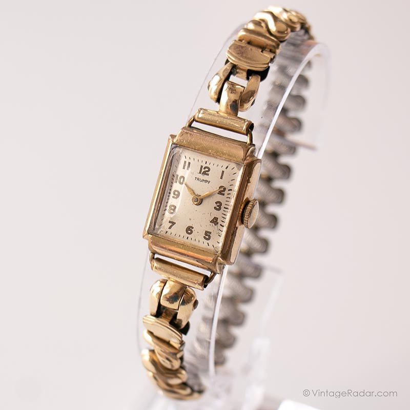 Vintage 20 Microns Gold-Plated Trumpf Watch | Vintage German Watches ...