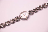 Vintage Small Silver-Tone Armitron Uhr Für Frauen 1990er Jahre