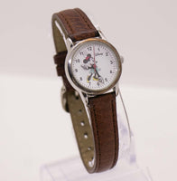 Pre-Owned Minnie Mouse Disney Quartz Watch for Women Leather Strap