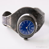 Antiguo Anker 100 brazalete de brazalete reloj para mujeres con dial azul marino