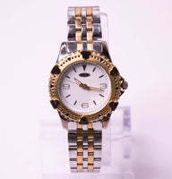 Vintage dos tonos Guess reloj para mujeres con pulsera de acero inoxidable