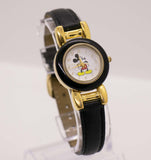 Schwarz -Gold -Mode Mickey Mouse Uhr Für Frauen Vintage