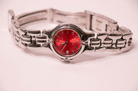 Indicateur rouge vintage Guess montre Pour les femmes | Argenté Guess Waterpro montre