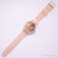 2015 Swatch Suok703 Pink Glistar Uhr | Jahrgang Swatch Sammlung
