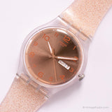 2015 Swatch Suok703 Pink Glistar reloj | Antiguo Swatch Recopilación