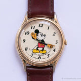 Tono dorado Mickey Mouse Lorus Antiguo reloj | El Walt Disney Compañía