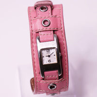 Guess Pulsera de cuero rosa reloj para mujeres | Antiguo Guess reloj