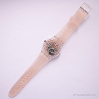 2015 Swatch Suok703 Pink Glistar Uhr | Jahrgang Swatch Sammlung