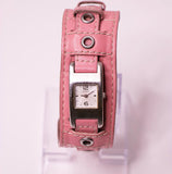 Guess Rosa Lederarmband Uhr für Frauen | Jahrgang Guess Uhr