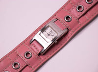 Guess Pulsera de cuero rosa reloj para mujeres | Antiguo Guess reloj