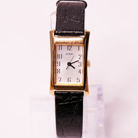 Classic Guess Watch for Women Rectangular Dial & Black Strap Vintage