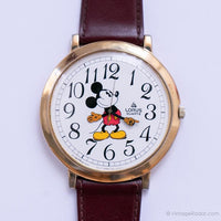 Groß Lorus Mickey Mouse Quarz Uhr | Großer Jahrgang Disney Uhren