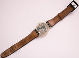 1995 Black Leather Original GUFO SRK101 Vintage Swatch Watch - Vintage Radar