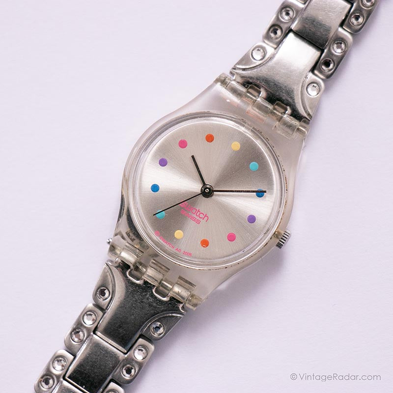 2006 Swatch Lady LK262G FUNNY DOTS Watch | Vintage Swiss