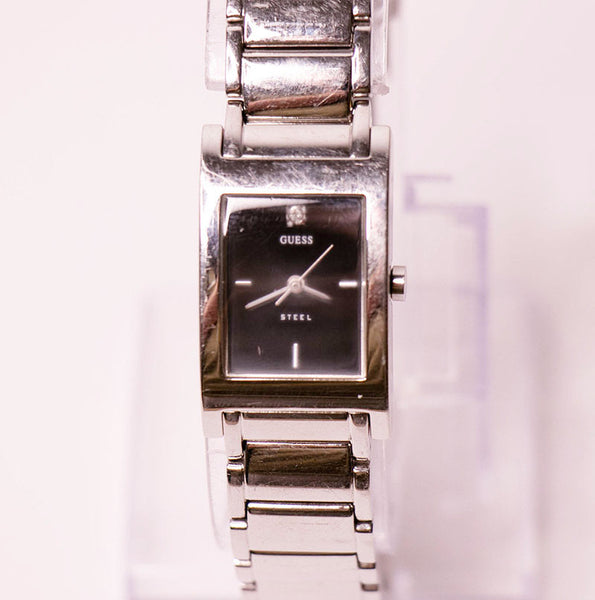 Guess Steel Women's Watch Rectangular Black Dial Guess Watch