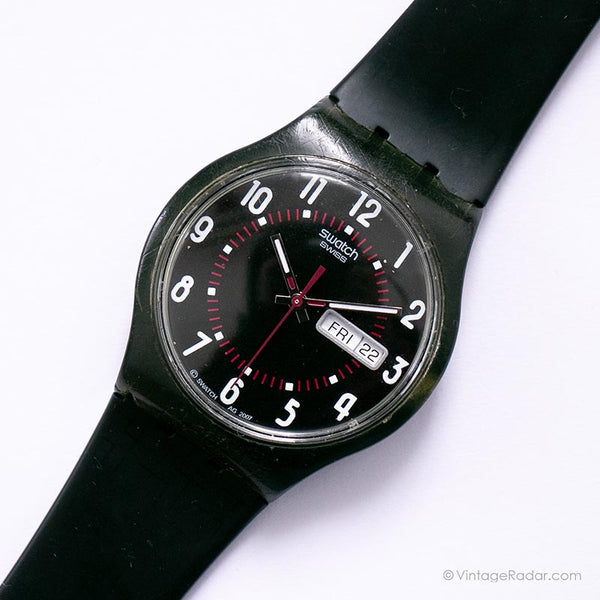 خمر 2007 Swatch SUJM704 Living Swiss Watch | أسود Swatch راقب