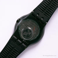 Vintage 2007 Swatch Sujm704 vivant suisse montre | Le noir Swatch montre
