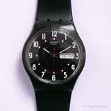 Vintage 2007 Swatch SUJM704 Living Swiss Uhr | Schwarz Swatch Uhr