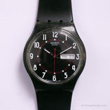 Vintage 2007 Swatch Sujm704 vivant suisse montre | Le noir Swatch montre