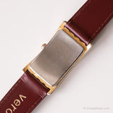 Vintage Pierre Nicol montre Pour elle | Tone d'or rectangulaire montre