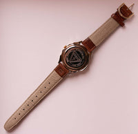 RARE Triple Calendar Guess Moonphase Watch with Chocolate Brown Dial