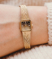 Gold-Ton Jules Jurgensen Uhr für Damen | Vintage -Anlass Uhr