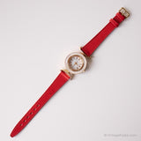 Vintage Gold-Tone Mode Uhr für Damen | Perlbezel -Armbanduhr