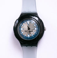Blue Squiggle SDB118 vintage swatch montre | Scuba des années 90 swatch montre