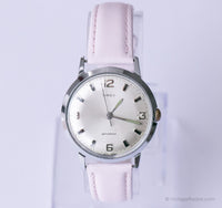 خمر الستينيات Timex مشاهدة | 60s الرياح Timex Watch Steel - حزام ساعة وردي