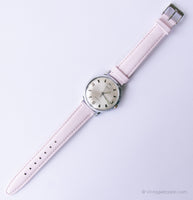 Vintage 1960s Timex Watch | 60s Wind-up Timex Steel Watch - Pink Watch Strap