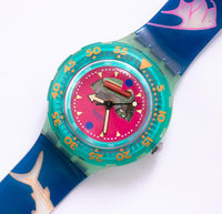 1990 swatch Scuba 200 SDN101 Fish Happy montre | Ancien swatch montre