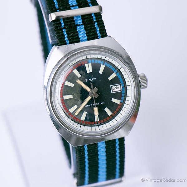 1971 Timex Orologio cinghia NATO di Marlin Pepsi DIVER | Anni '70 Timex Data meccanica orologio