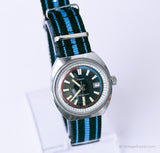 1971 Timex Marlin Pepsi Diver Diver حزام حزام | 70s Timex ساعة التاريخ الميكانيكية
