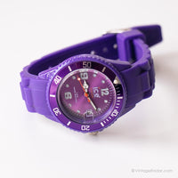 Vintage Purple Sports Watch for Ladies | Pink Dial Ice Watch