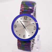Azul Isaac Mizrahi reloj para mujeres con correa floral | Relojes vintage